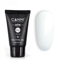 Изображение  Полигель (акригель) CANNI №02 белый, 45g, Объем (мл, г): 45, Вариант: 02