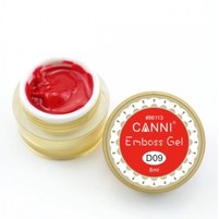 Изображение  Gel-paste No. 9, red | 3D Embossing gel CANNI, 8 ml, Volume (ml, g): 8, Options: 9