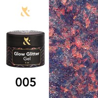 Зображення  Глітерний гель F.O.X Glow Glitter Gel 5 мл № 005, Об'єм (мл, г): 5, Варіант: 005
