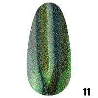 Изображение  Molekula Mirror Powder No. 11 (Green-gold hologram)