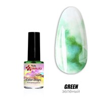 Изображение  Акварельные черныла для дизайна ногтей Nails Molekula 6 мл, GREEN