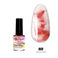 Изображение  Акварельные черныла для дизайна ногтей Nails Molekula 6 мл, RED