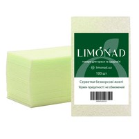 Изображение  Салфетки безворсовые Limonad для снятия липкого слоя 100 шт, желтые, Количество в упаковке (шт): 100, Цвет: Желтый