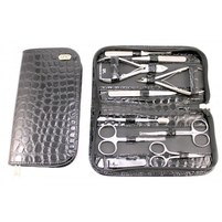 Изображение  Manicure set SPL 77302AI "Black crocodile"