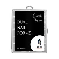 Изображение  Многоразовые верхние формы для наращивания ADORE prof. Dual Nail Forms 120шт Тип 2 - standart