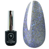 Изображение  Гель-лак светоотражающий SAGA Fiery Gel №18 сине-серебряный, 9 мл, Объем (мл, г): 9, Вариант: 18