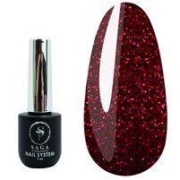 Изображение  Гель-лак светоотражающий SAGA Fiery Gel №25 красно-розовый, 9 мл, Объем (мл, г): 9, Вариант: 25