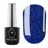 Изображение  Reflective gel polish SAGA Fiery Gel No. 39 bright blue with microshine, 9 ml, Volume (ml, g): 9, Options: 39