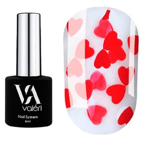 Изображение  Top for gel polish Valeri Top Love is... Red 30 ml, Volume (ml, g): 30