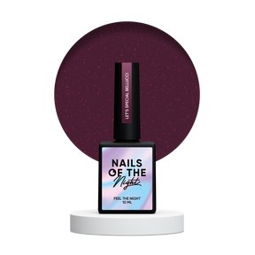 Зображення  Nails Of The Night Let’s special Bellucci - бордовий світловідбиваючий гель лак для нігтів, що перекриває в один шар, 10  мл, Об'єм (мл, г): 10, Колір: Bellucci