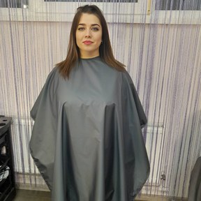 Изображение 2 Hairdressing cape dark gray (Velcro) waterproof Nibano 4900.DG