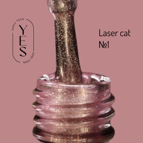 Изображение  Гель-лак для ногтей YES Gel polish Laser Cat №01, 6 мл, Объем (мл, г): 6, Цвет: 01