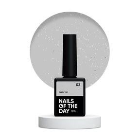 Изображение  Nails of the Day Party top 02 – transparent top without a sticky layer with fine shimmer, 10 ml, Volume (ml, g): 10, Color: 2