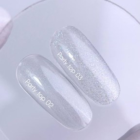 Изображение 3 Nails of the Day Party top 02 – transparent top without a sticky layer with fine shimmer, 10 ml, Volume (ml, g): 10, Color: 2