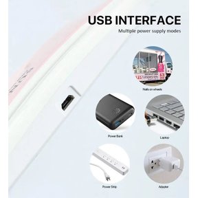 Изображение 3 Mini UV/LED lamp Sun 11 plus for drying nails on USB (touch, with timer), 60 W. White-pink
