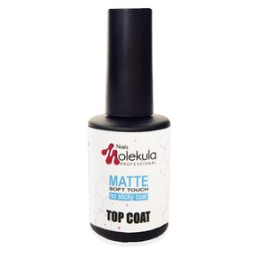 Изображение  Top without sticky layer Nails Molekula Top Matte soft touch 12 ml