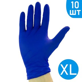 Зображення  Рукавички латексні одноразові щільні 10 шт, XL, Розмір рукавичок: XL