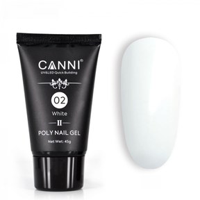Изображение  Polygel (acrygel) CANNI No. 02 white, 45g, Volume (ml, g): 45, Options: 2