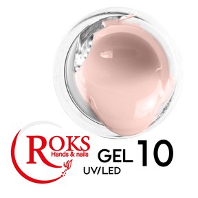 Зображення  Гель для нарощування нігтів Roks UV/LED Gel 15 мл № 10, Об'єм (мл, г): 15, Цвет №: 010