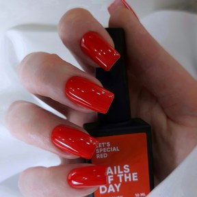 Изображение 10 Nails of the Day Let’s special red – особый красный гель лак, перекрывающийся в один слой, 10 мл, Объем (мл, г): 10, Цвет №: Red