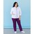 Изображение  Медицинский костюм женский Сакура белый-фиолетовый +SIZE р. 56, "БЕЛЫЙ ХАЛАТ" 317-346-679, Размер: 56, Цвет: белый-фиолетовый