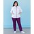 Изображение 9 Медицинский костюм женский Сакура белый-фиолетовый +SIZE р. 56, "БЕЛЫЙ ХАЛАТ" 317-346-679, Размер: 56, Цвет: белый-фиолетовый
