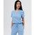 Изображение 2 Women's medical suit Marseille blue s. 46, "WHITE ROBE" 383-333-708, Size: 46, Color: blue light