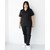 Изображение  Women's medical suit Topaz black NEW +SIZE s. 56, "WHITE COAT" 492-321-705, Size: 56, Color: black