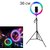 Изображение  Кольцевая селфи лампа RGB RD-36 см. (цветная) на 25 Вт. со штативом и держателем, на USB