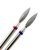 Изображение 4 Фреза алмазная Touch 025 H02509D-M пламя острое синяя 2.5/9 мм