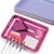 Изображение 2 Rectangular cosmetic tray metal 12.5x18 cm dark pink