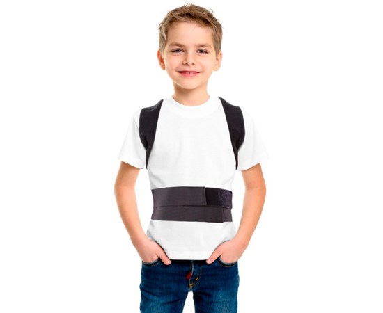 Изображение  Corset for posture correction for children TIANA Type 652 (black) size 1 42 - 52 cm/20 cm, Size: 1
