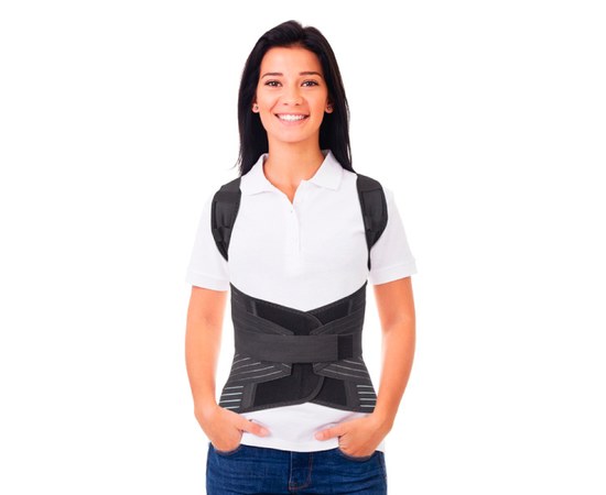 Изображение  Corset for posture correction - mesh "Lux" detachable TIANA Type 656 PR (black) size 4 106 - 115 cm, Size: 4