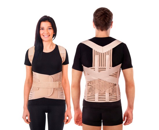 Изображение  Cellular corset for posture correction "Lux" TIANA Type 656-P (beige) size 4 106 - 115 cm, Size: 4
