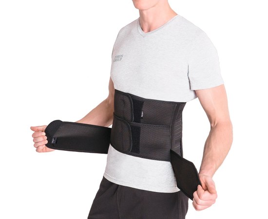 Изображение  Support bandage with rigid fixation, 6 ribs TIANA Type 214 (grey) size 3 96 – 105 cm, Size: 3