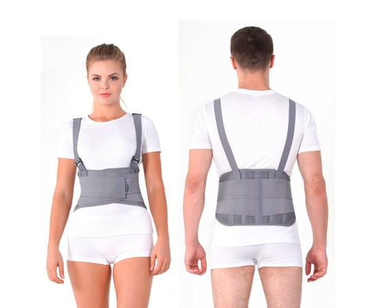 Изображение  Support bandage for lifting heavy objects, hard TIANA Type 216 (grey) size 1 75 - 85 cm, Size: 1