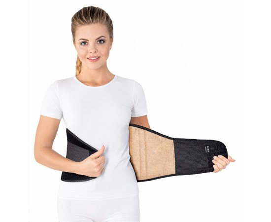 Изображение  Support warming bandage, woolen, 4 stiffeners TIANA Type 219 (black) size 1 71 - 80 cm, Size: 1