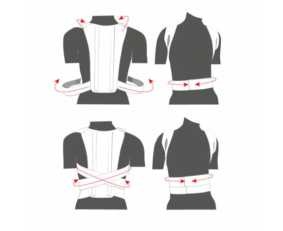 Изображение  Corset for posture correction for children TIANA Type 652 (white) size 2 50 – 60 cm / 20 cm, Size: 2
