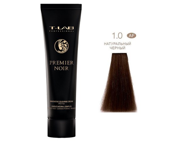Зображення  Крем-фарба для волосся T-LAB Professional Premier Noir Innovative Colouring Cream 100 мл, № 1.0, Об'єм (мл, г): 100, Цвет №: 1.0