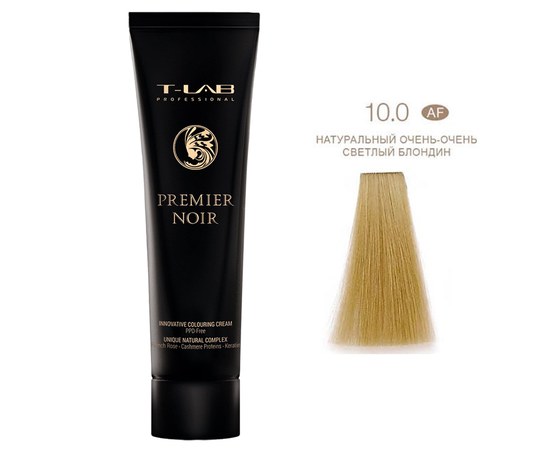 Изображение  Крем-краска для волос T-LAB Professional Premier Noir Innovative Colouring Cream 100 мл, № 10.0, Объем (мл, г): 100, Цвет №: 10.0