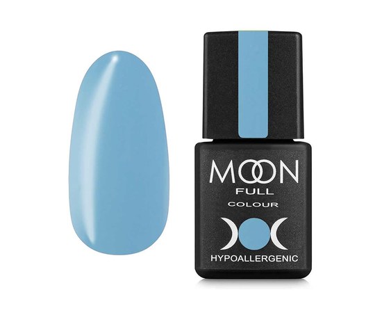 Изображение  Гель-лак Moon Full Colour Summer 906, насыщенно-голубой, эмаль, плотный, 8 мл, Объем (мл, г): 8, Цвет №: 906