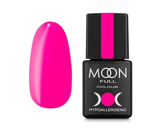 Зображення  Гель-лак Moon Full Colour Summer 909, яскравий, насичено-рожевий, емаль, щільний, 8 мл, Об'єм (мл, г): 8, Цвет №: 909