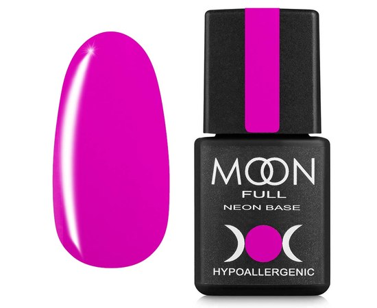 Изображение  Неоновая база для ногтей Moon Full Neon Rubber Base №05 розово-сиреневая, 8 мл, Объем (мл, г): 8, Цвет №: 05