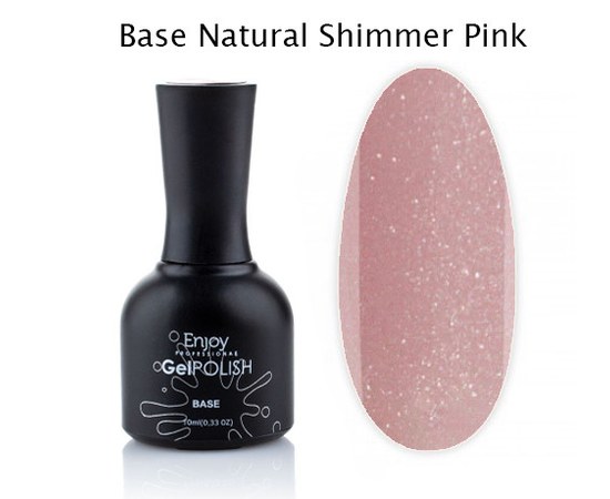 Зображення  База камуфлююча із шиммером Enjoy Professional Base Cover Natural Shimmer Pink, 10 мл