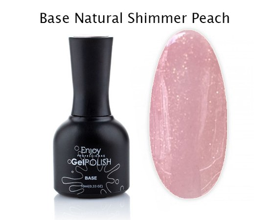 Зображення  База камуфлююча із шиммером Enjoy Professional Base Cover Natural Shimmer Peach, 10 мл