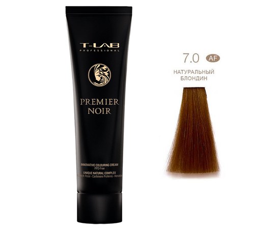 Изображение  Крем-краска для волос T-LAB Professional Premier Noir Innovative Colouring Cream 100 мл, № 7.0, Объем (мл, г): 100, Цвет №: 7.0