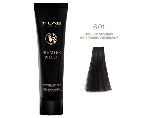 Изображение  Крем-краска для волос T-LAB Professional Premier Noir Innovative Colouring Cream 100 мл, № 6.01, Объем (мл, г): 100, Цвет №: 6.01