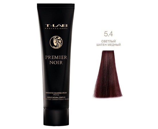 Зображення  Крем-фарба для волосся T-LAB Professional Premier Noir Innovative Colouring Cream 100 мл, № 5.4, Об'єм (мл, г): 100, Цвет №: 5.4