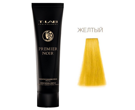 Изображение  Крем-краска для волос T-LAB Professional Premier Noir Innovative Colouring Cream 100 мл, Yellow, Объем (мл, г): 100, Цвет №: Yellow