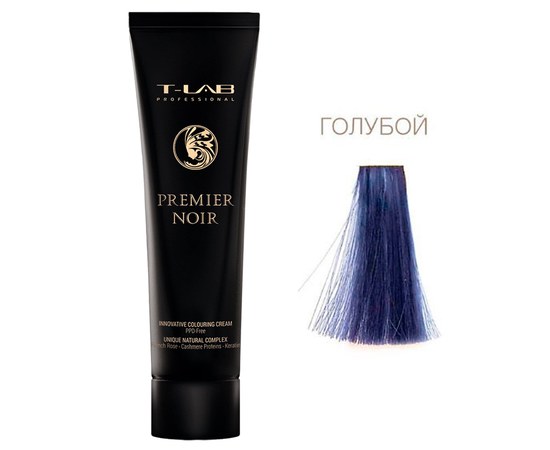 Зображення  Крем-фарба для волосся T-LAB Professional Premier Noir Innovative Colouring Cream 100 мл, Blue, Об'єм (мл, г): 100, Цвет №: Blue